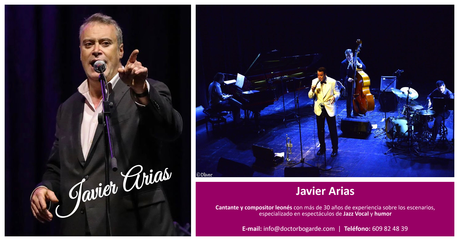 Javier Arias, cantante y compositor Leonés especializado en espectáculos de Jazz Vocal y humor